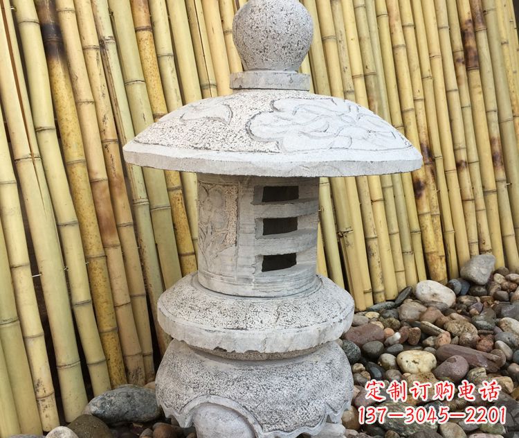南京仿古公园照明灯笼石雕