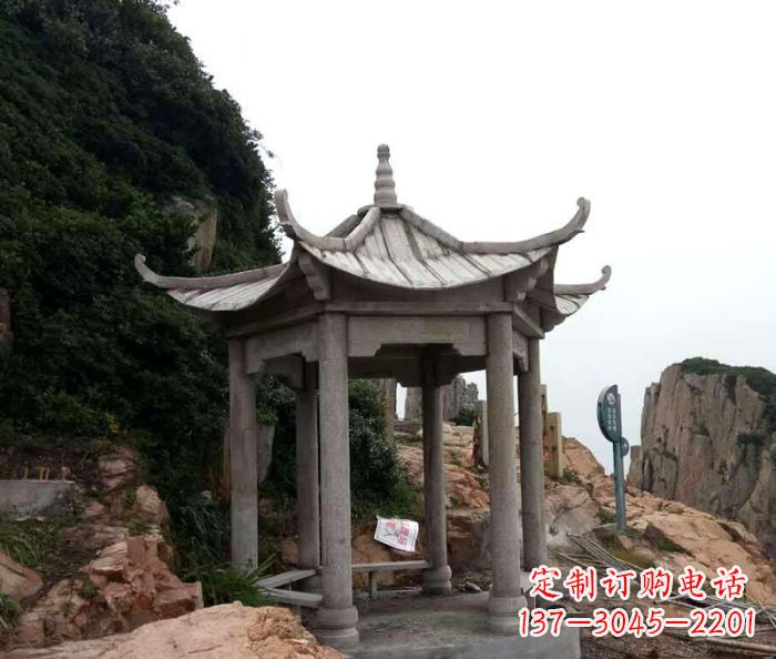 南京仿古六角凉亭石雕 (7)