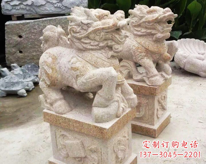 南京仿古麒麟门口镇宅石雕