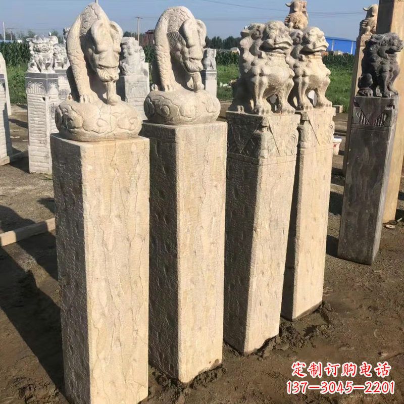 南京仿古麒麟貔貅栓马柱