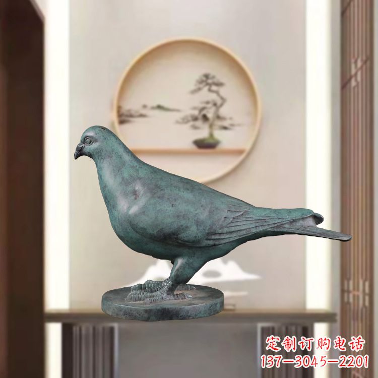 南京仿古青铜鸽子动物雕塑摆件