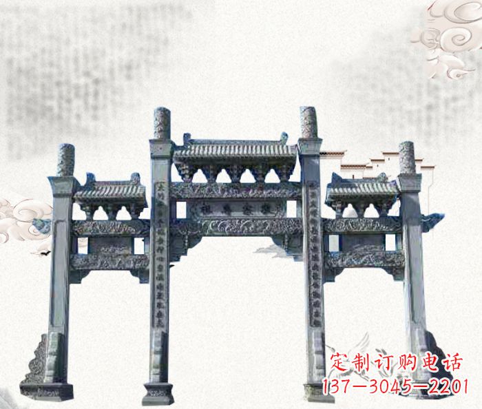 南京精美仿古牌坊雕塑