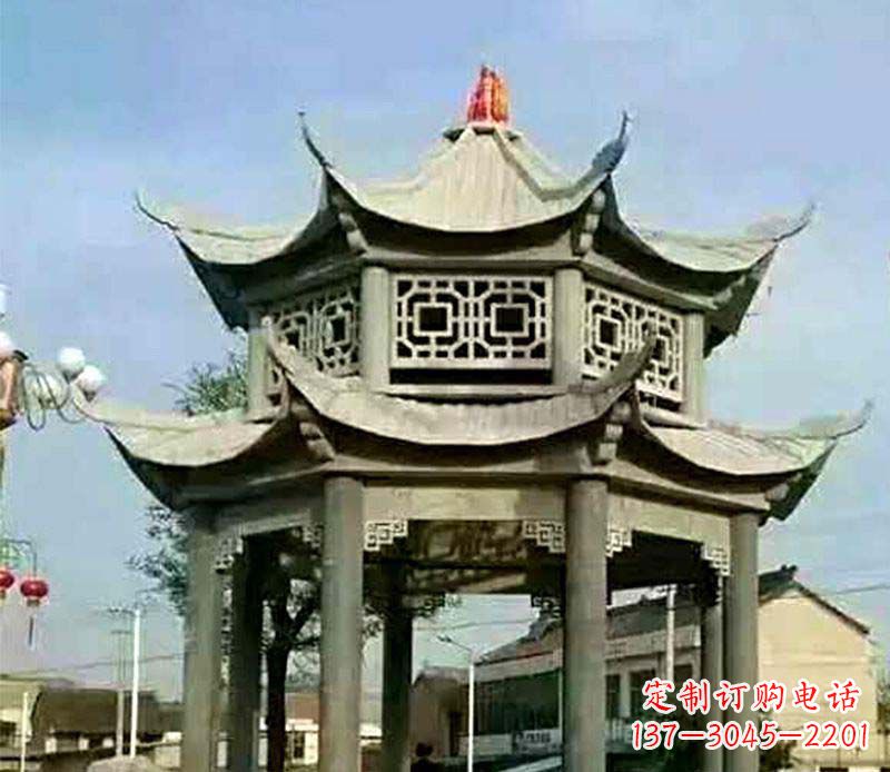 南京精美仿古石凉亭雕塑