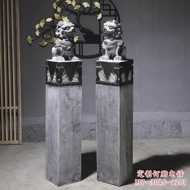 南京仿古石狮子雕塑