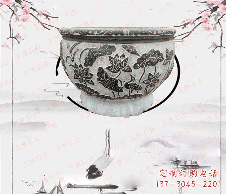 南京仿古石水缸石浮雕石雕，欧式古典设计