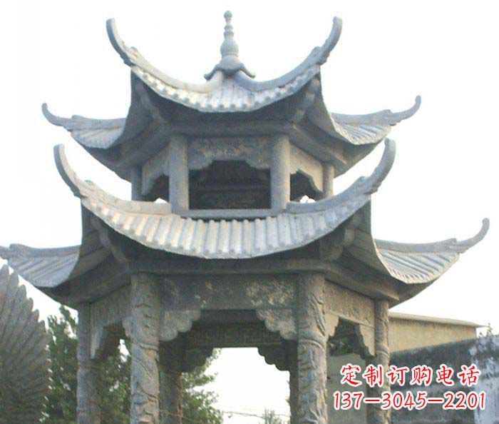 南京仿古双层石雕凉亭