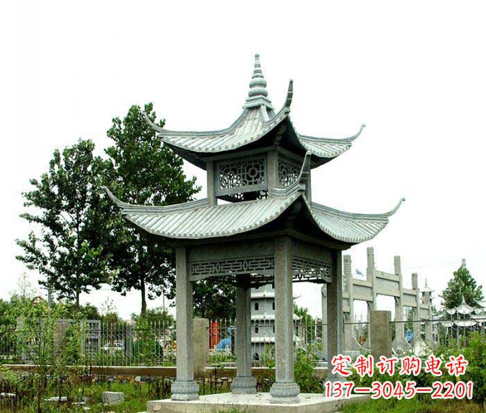 南京仿古双层石雕凉亭