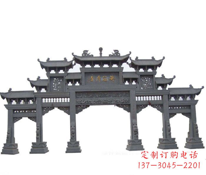 南京仿古五门牌坊石雕