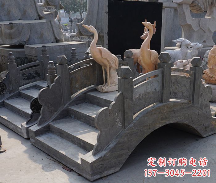 南京精致石制仿古拱桥雕塑