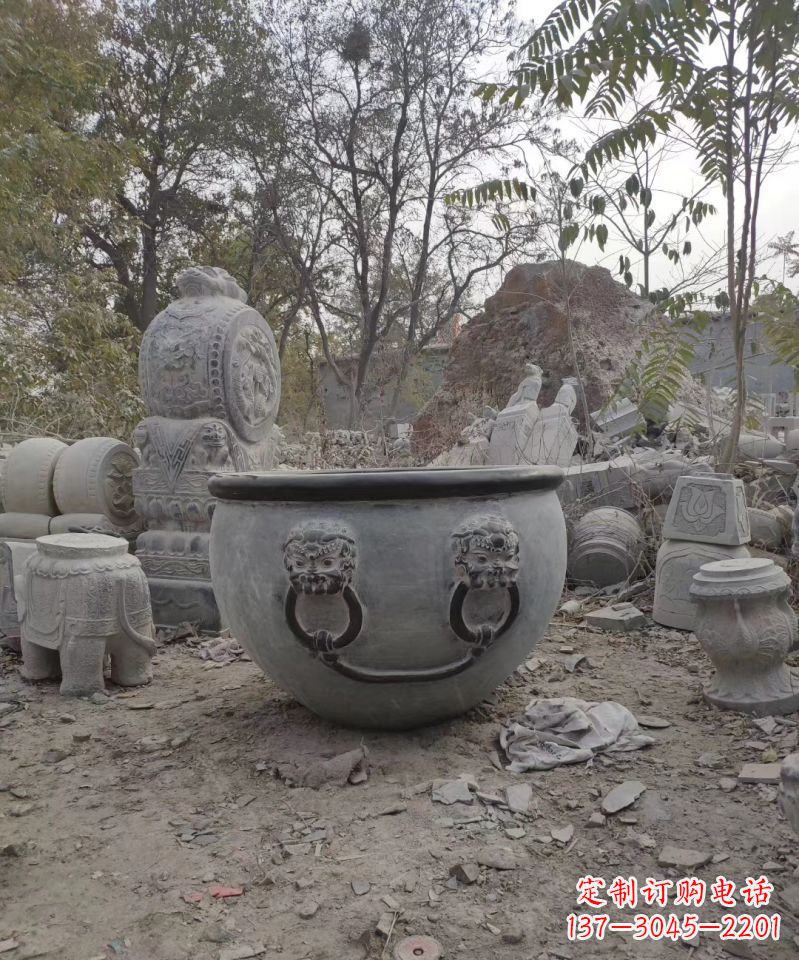 南京仿古石雕水缸雕塑