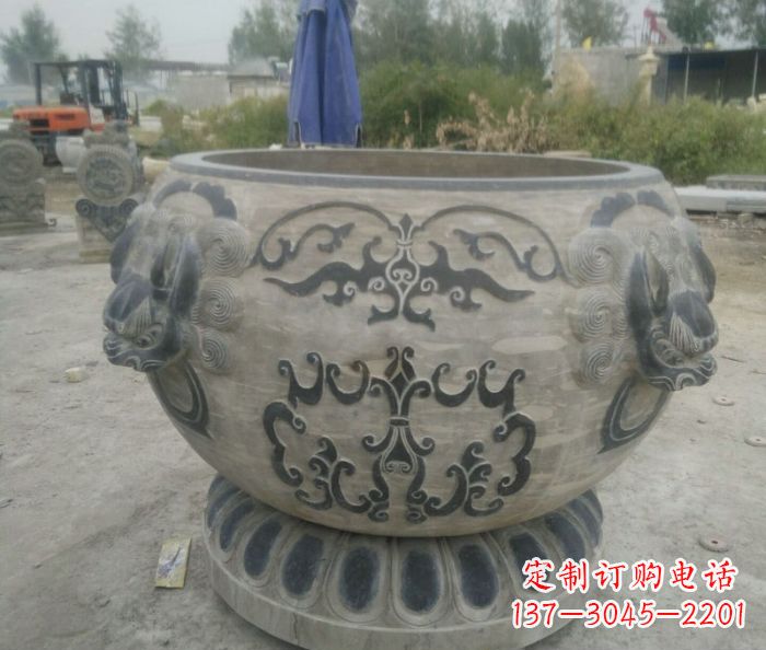 南京仿古圆形水缸石雕