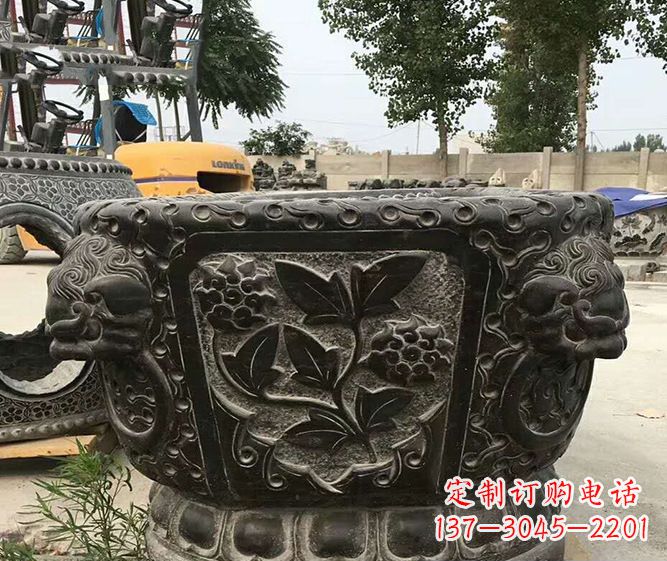 南京仿古招财石雕水缸