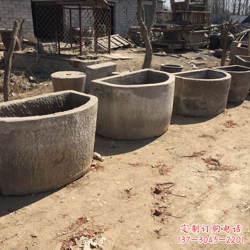 南京仿古做旧弧形石槽