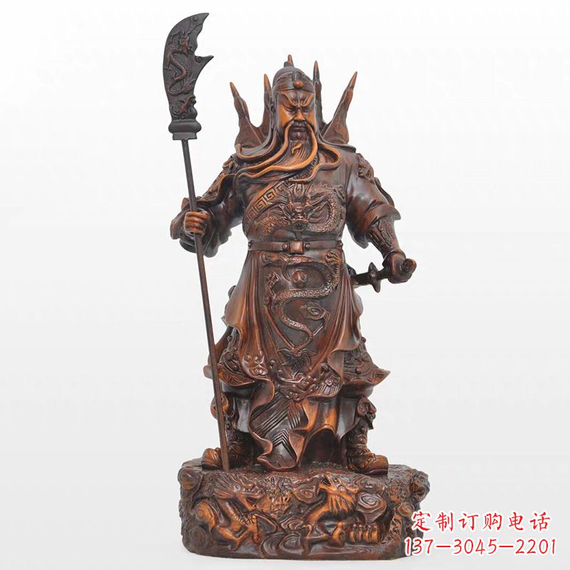 南京精美关公铜雕像,古朴高雅