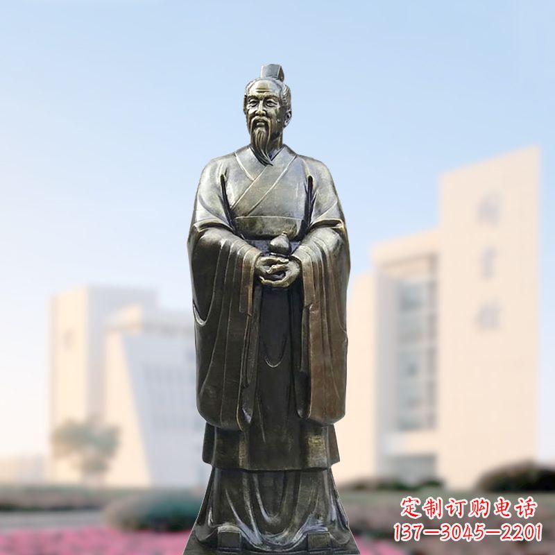 南京仿铜玻璃钢扁鹊雕塑