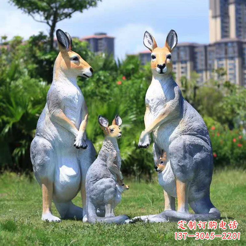 南京仿真袋鼠玻璃钢雕塑