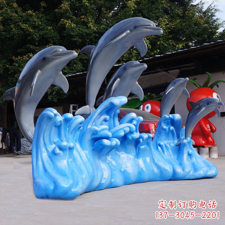 南京仿真海豚玻璃钢雕塑