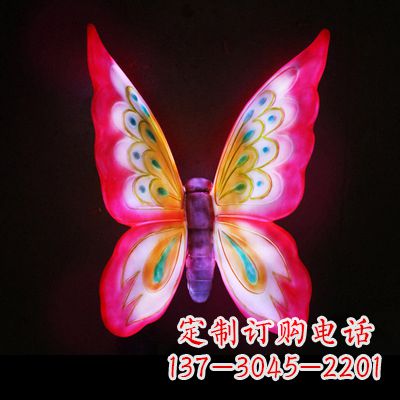 南京仿真蝴蝶_大号红色发光款70x50x30