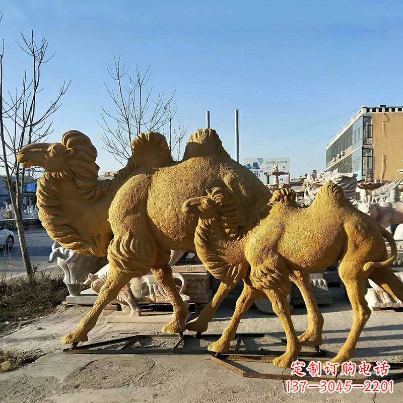 南京精美玻璃钢骆驼雕塑