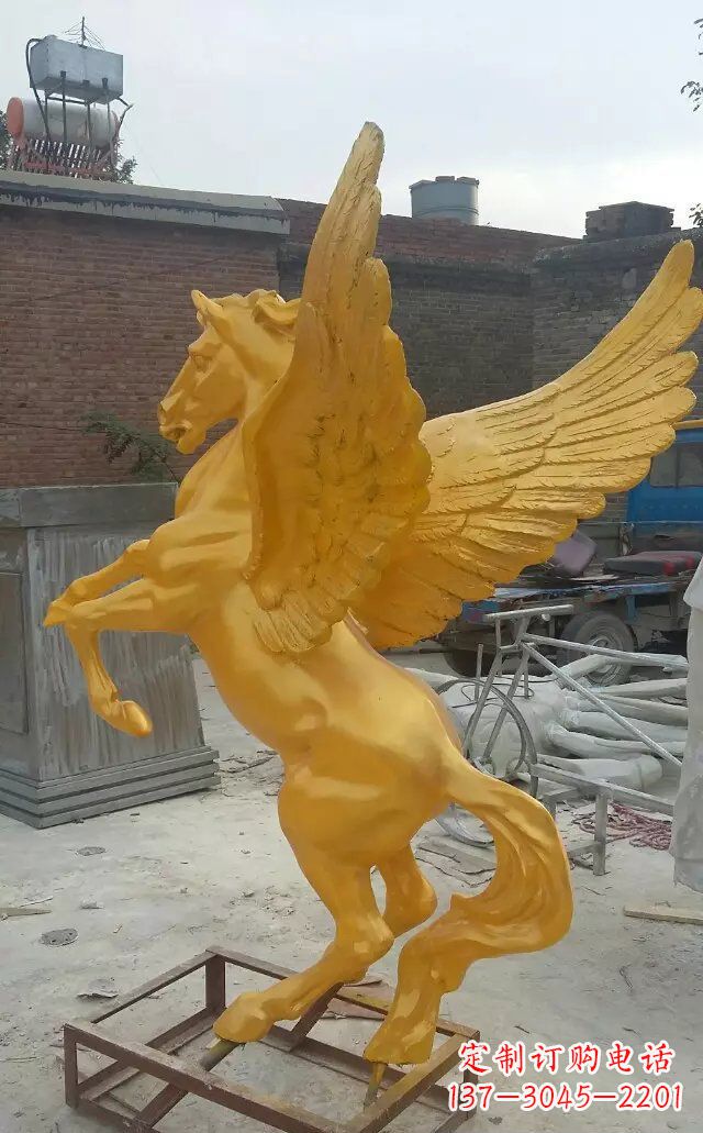 南京飞马玻璃钢仿铜动物雕塑