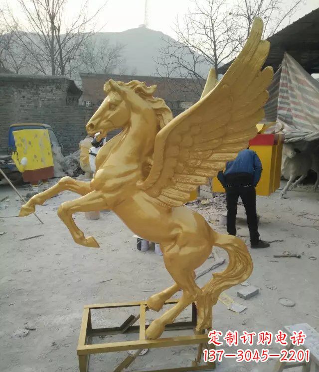南京飞马动物铜雕,精美细腻