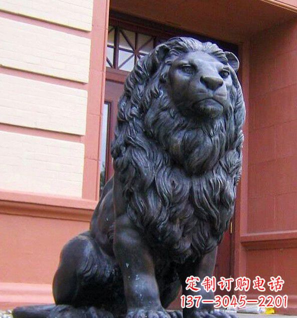 南京非洲狮子铜雕塑