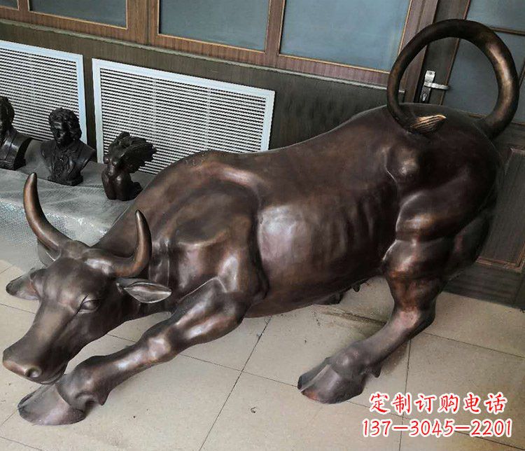 南京风水办公牛铜雕塑