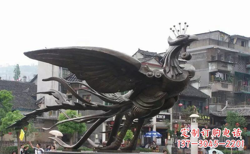 南京凤凰公园景观铜雕