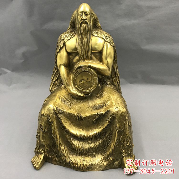 南京伏羲铜雕塑-中华民族上古神话人物雕像
