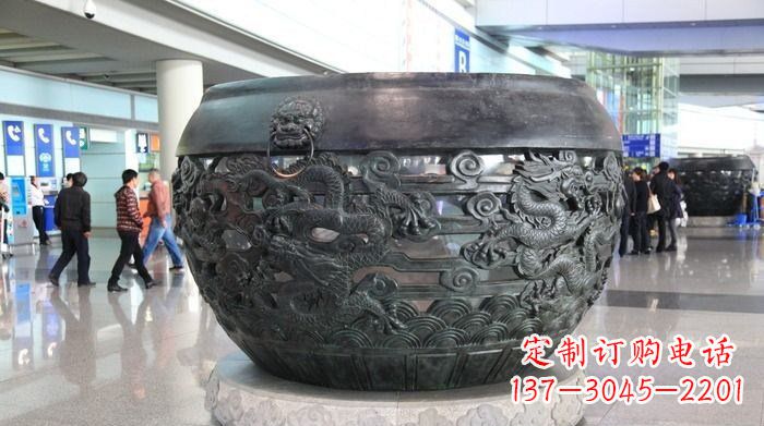 南京浮雕水缸龙广场景观雕塑