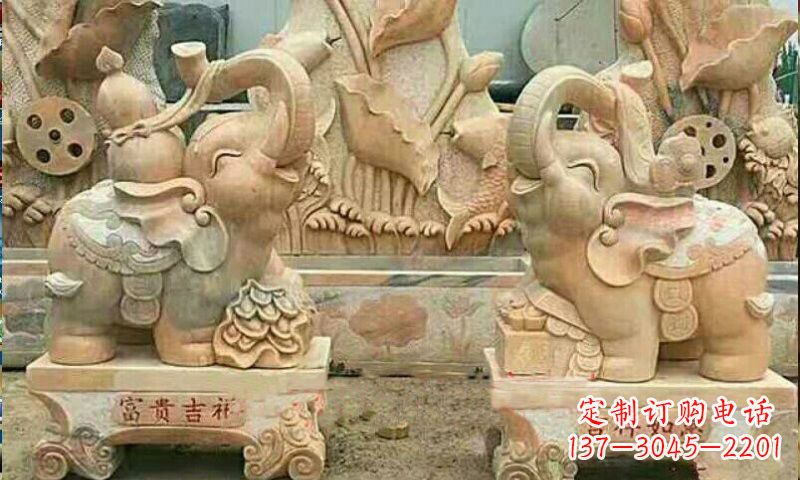 南京祥和典雅 富贵吉祥大象石雕