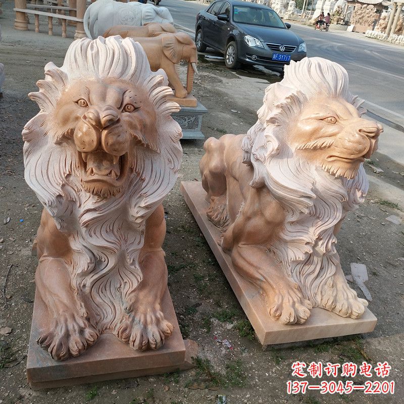 南京港币狮子爬狮雕塑——经典的海洋之神艺术