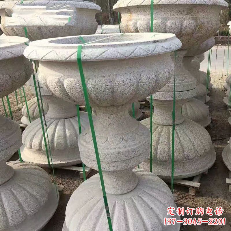 南京高墩砂岩石雕刻花盆精致技艺打造传统文化风韵
