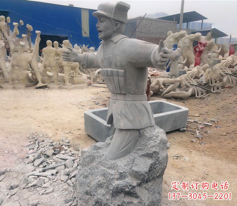 南京中领雕塑荣誉历史革命先驱黄继光石雕