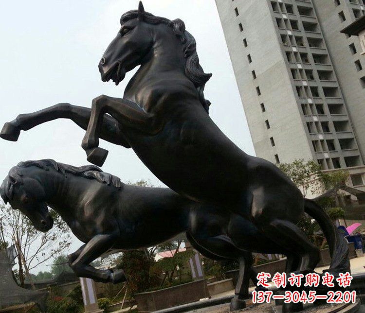 南京公园奔马动物铜雕塑