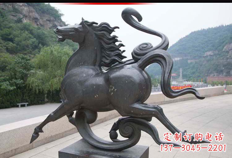 南京公园奔马铜雕 (2)