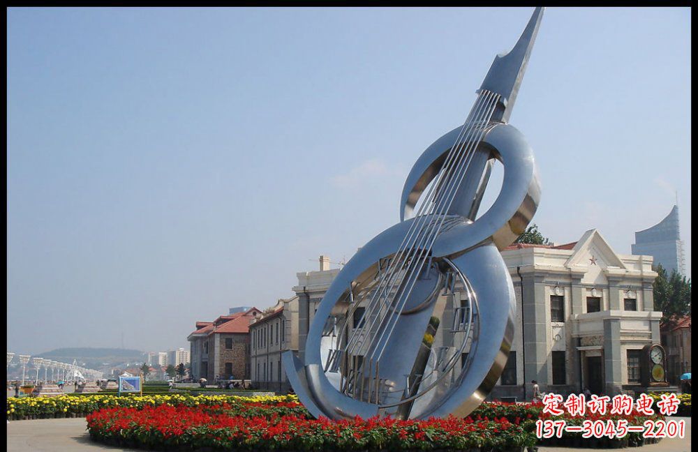 南京YFZD-001不锈钢抽象大提琴雕塑