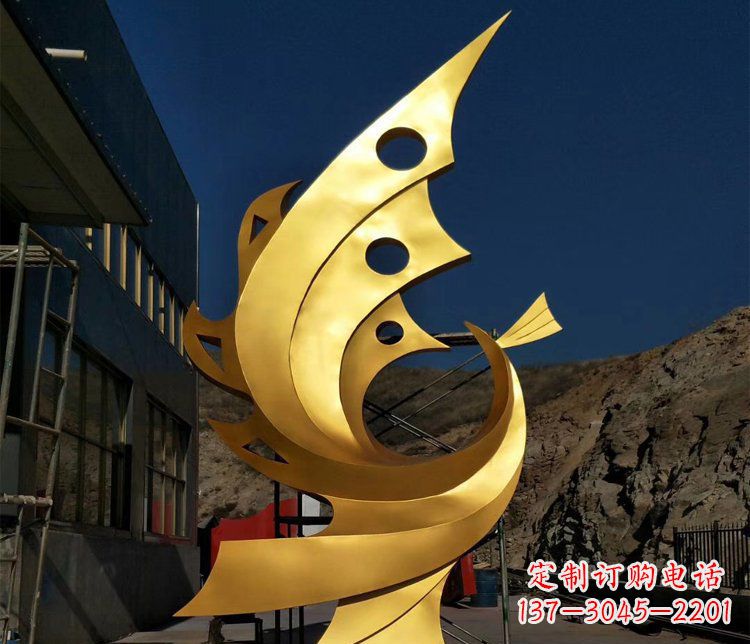 南京精美不锈钢抽象凤凰景观雕塑