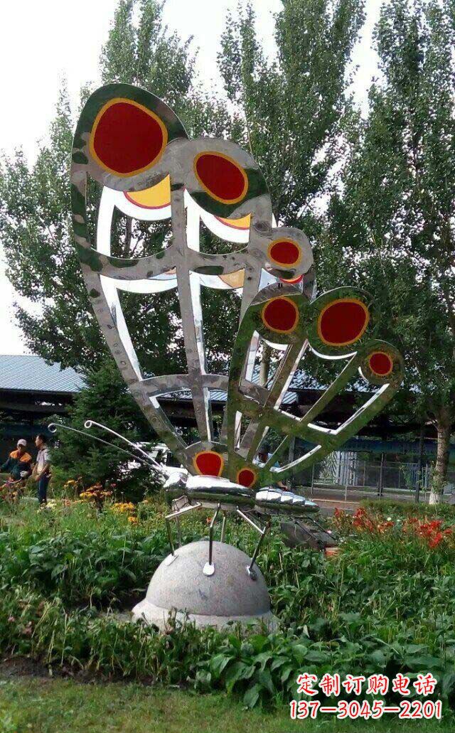 南京现代艺术不锈钢蝴蝶雕塑