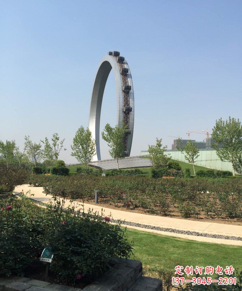 南京公园不锈钢抽象摩天轮景观雕塑
