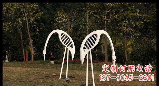 南京精美不锈钢仙鹤雕塑