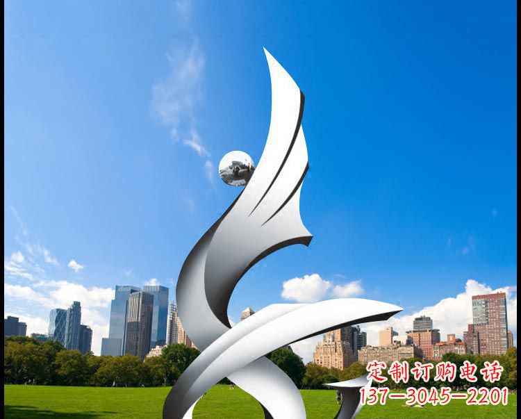 南京优雅贵族不锈钢凤凰雕塑