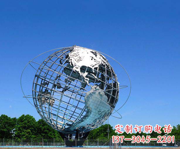 南京不锈钢地球仪摆件雕塑