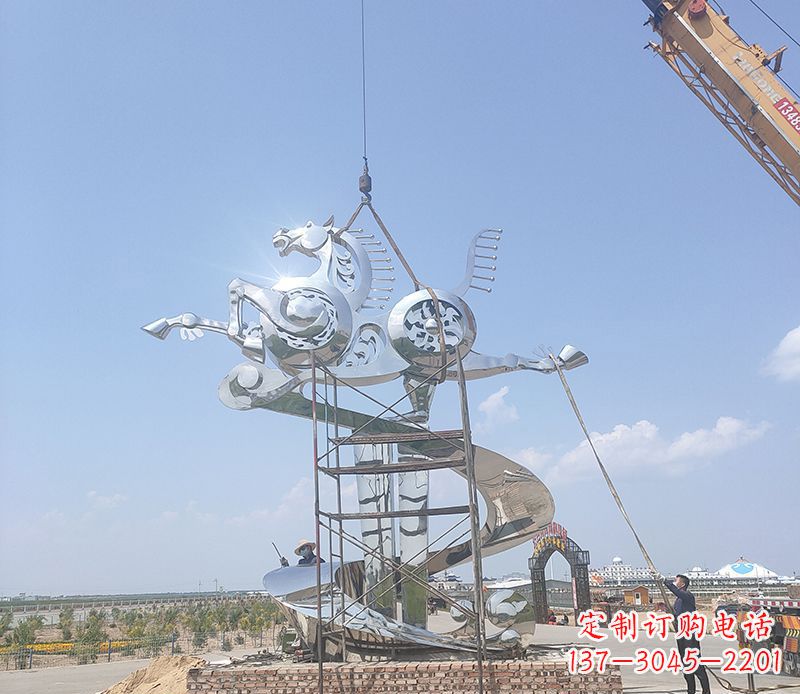 南京飞马雕塑,美景流驰