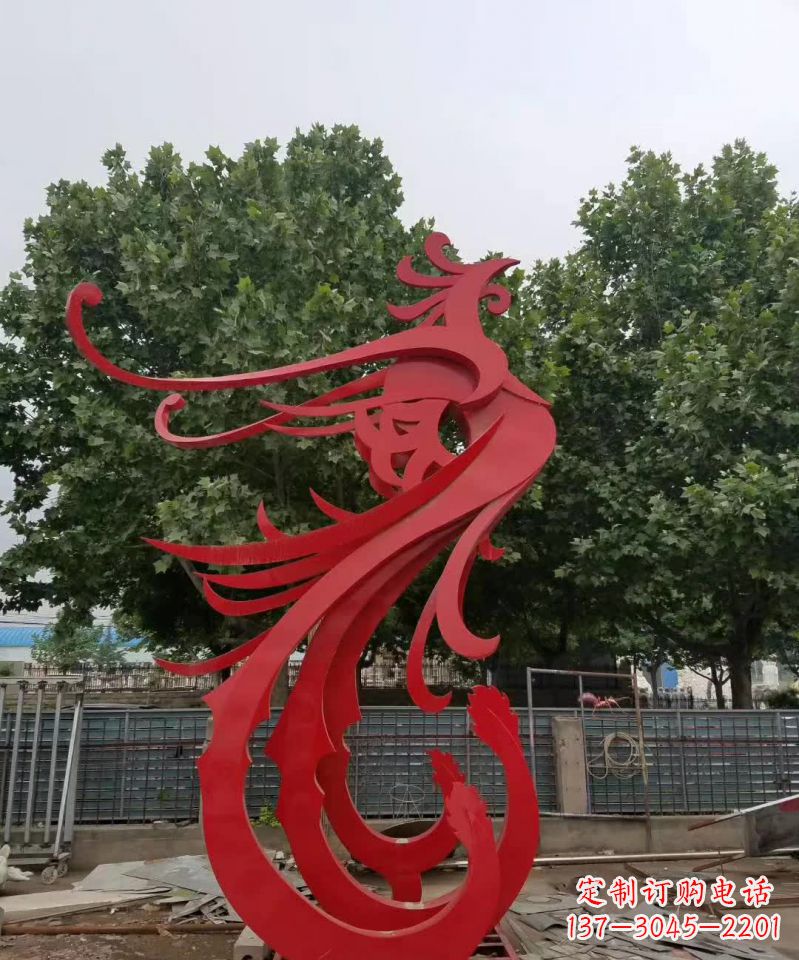南京产品名称浪漫传情不锈钢凤凰雕塑
