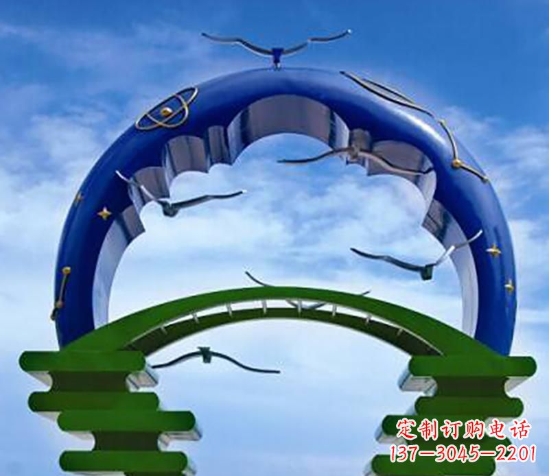 南京不锈钢帝王拱景观雕塑