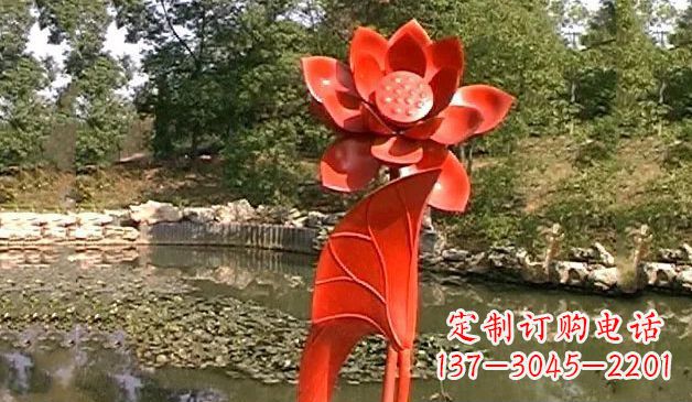 南京精美不锈钢荷花雕塑