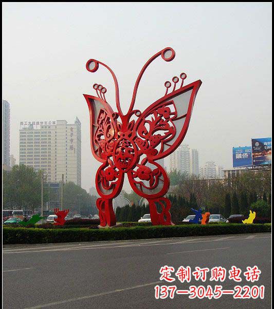南京大型不锈钢蝴蝶雕塑