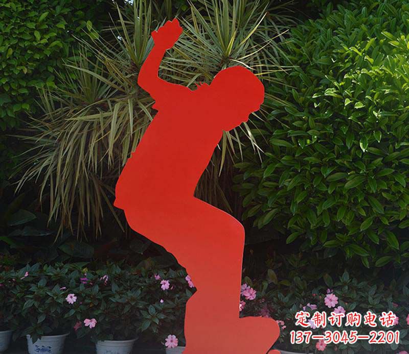 南京不锈钢男孩滑板雕塑