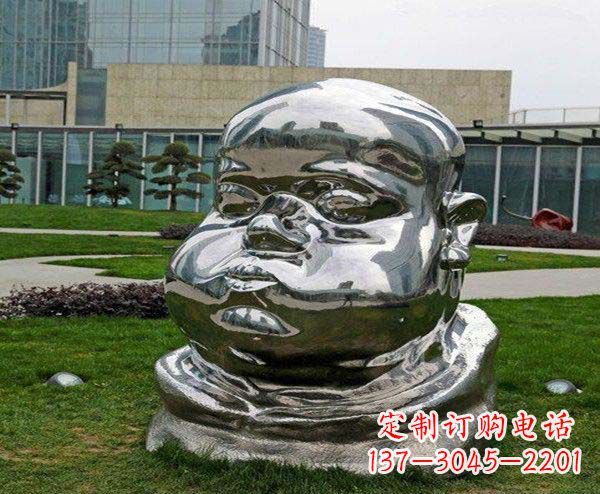 南京儿童不锈钢头像雕塑